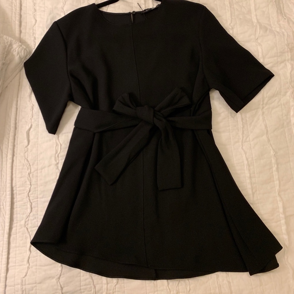 Black peplum Zara top